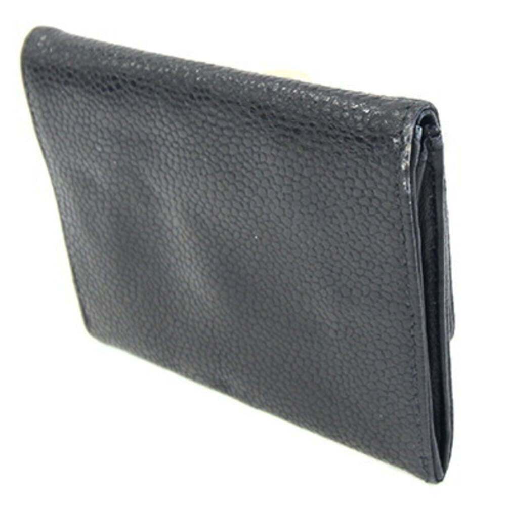 CHANEL Black Caviar Leather Logo Wallet - Picture 2 of 10